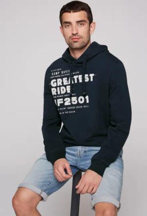CAMP DAVID Kapuzensweatshirt mit kontrastreichem Print