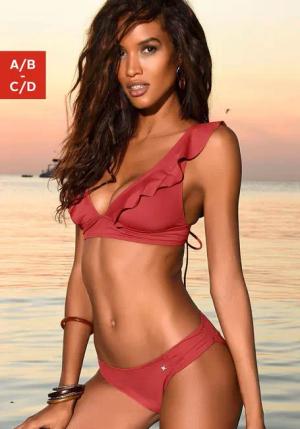 JETTE Triangel-Bikini mit Volant