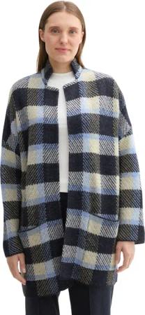 TOM TAILOR Jacquardstrickjacke im Karo-Design und