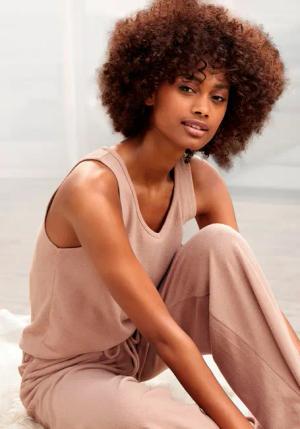 LASCANA Stricktop mit breiten Trägern, Loungewear