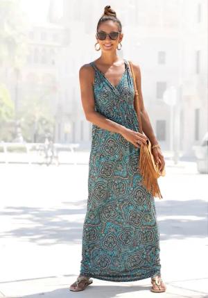 LASCANA Maxikleid mit Paisleymuster und verstellbarem