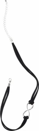 Firetti Choker Velourcollier schwarz mit Infinity/Unendlichkeits-Zierelement,