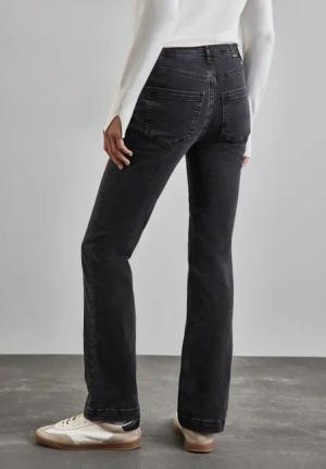 STREET ONE Bootcut-Jeans High Waist