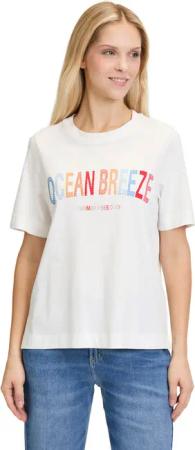 Cartoon Kurzarmshirt Cartoon Printshirt mit Rundhalsausschnitt