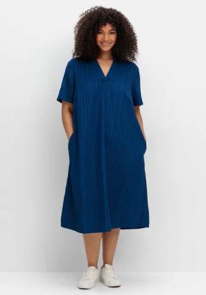 Sheego Sommerkleid Große Größen mit Polokragen,