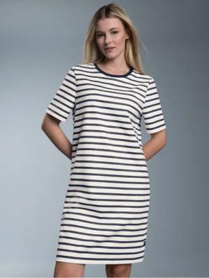 Trigema Jerseykleid TRIGEMA Sweatkleid mit Ringelmuster