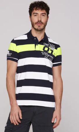 CAMP DAVID Poloshirt mit Logo Print