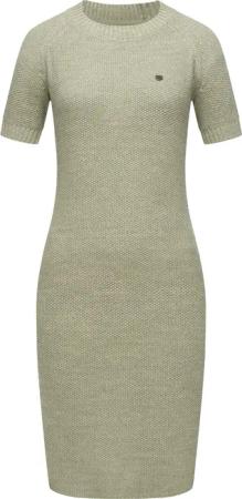 Ragwear Strickkleid Kolya kurzärmliges Damen Midikleid