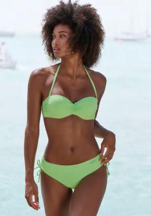 Venice Beach Bandeau-Bikini-Top Lucky, aus gerippter