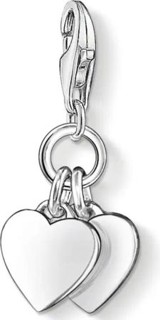 THOMAS SABO Charm-Einhänger Zwei Herzen, 0836-001-12