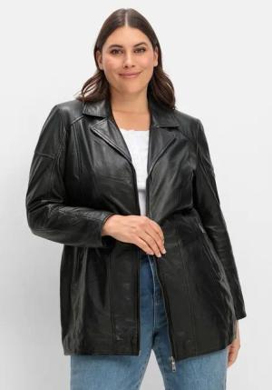 Sheego Lederjacke Große Größen aus Lammnappa,