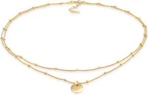 Elli Collier Choker Layer Plättchen Kugelkette