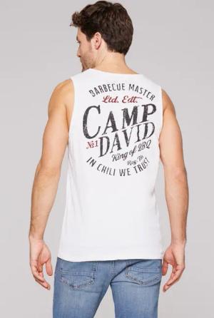 CAMP DAVID Tanktop mit offenen Kanten