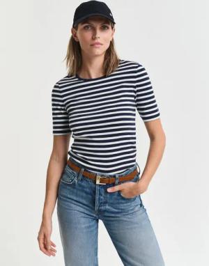 Gant T-Shirt SLIM STRIPED 1X1 RIBBED