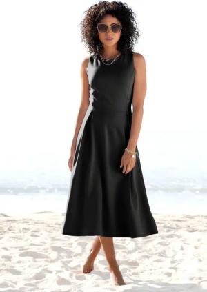 Beachtime Midikleid, elegantes Jerseykleid, Basic, A-Linien-Kleid
