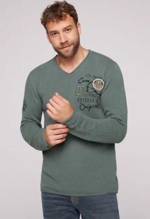 CAMP DAVID Strickpullover mit Logo Print