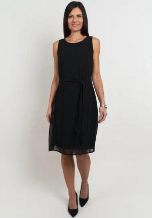 Seidel Moden Chiffonkleid mit Stoffgürtel, MADE