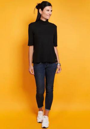 Seidel Moden Rollkragenshirt mit gerippter Struktur,