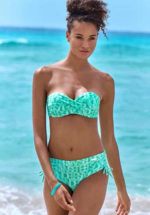 Elbsand Bügel-Bandeau-Bikini-Top Letra, mit tollem Wording