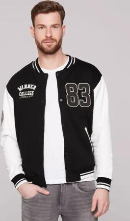 CAMP DAVID Collegejacke mit Druckknöpfen