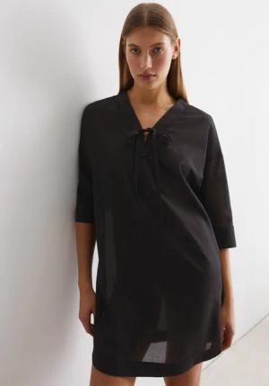 Marc O'Polo Strandkleid leichtes Tunika-Kleid, seitliche