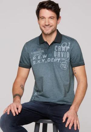 CAMP DAVID Poloshirt mit Seitenschlitze