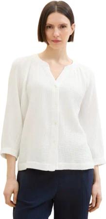 TOM TAILOR Crinklebluse in Crinkle-Optik