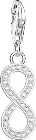 THOMAS SABO Charm-Einhänger Infinity/Unendlichkeitsschleife mit Zirkoniasteinen,