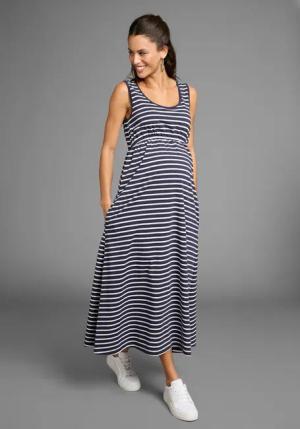 Neun Monate Umstandskleid Langes Schwangerschaftskleid Jersey-Kleid