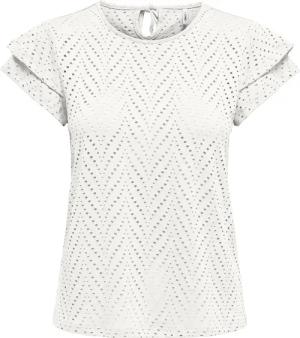 ONLY Kurzarmshirt ONLSMILLA S/S O-NECK FRILL