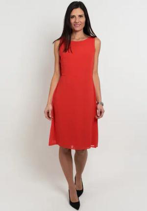 Seidel Moden Chiffonkleid mit Stoffgürtel, MADE