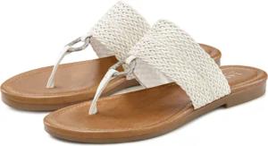 LASCANA Zehentrenner Sandale, Pantolette mit Ringapplikation