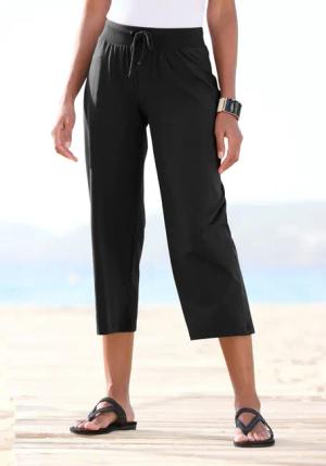 Beachtime 7/8-Strandhose aus weichem Jersey, Wide-Leg,