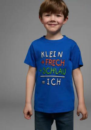 KIDSWORLD T-Shirt Mit Spruch: KLEIN+FRECH+SCHLAU... Kurzarm,
