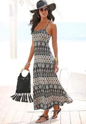 LASCANA Maxikleid mit Ethnodruck, Sommerkleid, Strandkleid