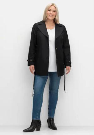Sheego Kurzjacke Große Größen mit Gürtel,