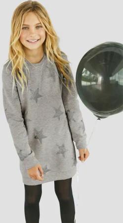 KIDSWORLD Sweatkleid Sterne-Allover Kleid für den