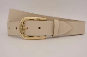 AnnaMatoni Ledergürtel mit goldener Schließe