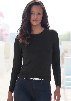 LASCANA Langarmshirt aus weichem Viskose-Stretch