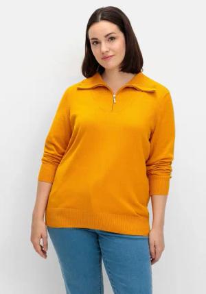 Sheego Strickpullover Große Größen aus Baumwolle,
