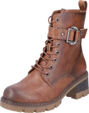 Rieker Schnürstiefelette, Schnürboots, Bikerboots, Blockabsatz, mit
