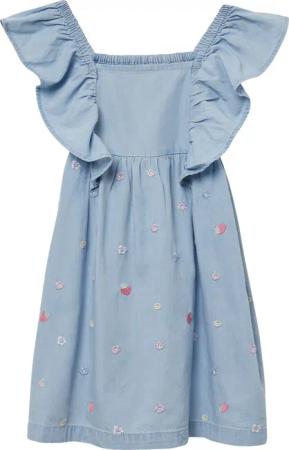 s.Oliver Junior Jeanskleid mit All-Over Stickereien