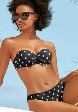 LASCANA Bügel-Bandeau-Bikini-Top Powder, aus Piqué-Strukturware