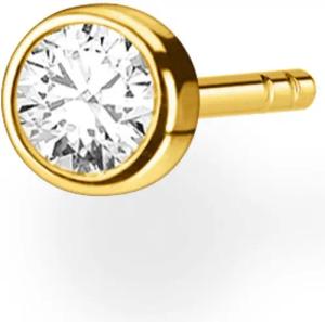THOMAS SABO Single-Ohrstecker weißer Stein gold,