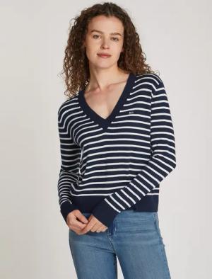 Tommy Jeans Curve V-Ausschnitt-Pullover TJW ESSENTIAL