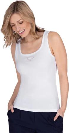 Trigema Tanktop TRIGEMA Trägershirt mit Kristallsteinen