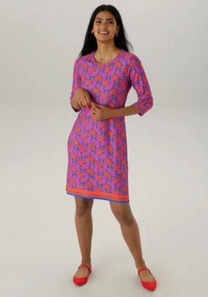 Aniston SELECTED Jerseykleid mit ausdrucksvollem Retro-Muster