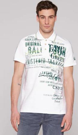 CAMP DAVID Poloshirt mit Logo Print