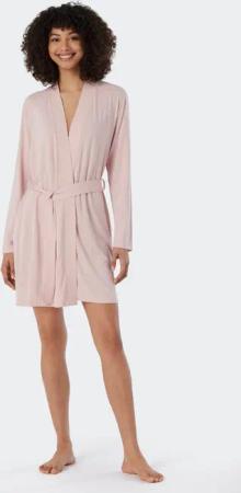 Schiesser Morgenmantel "Essentials", Kurzform, Single-Jersey, Kimono-Kragen,