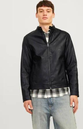 Jack & Jones Lederimitatjacke JJEDYLAN CLEAN